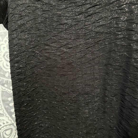 Nwt $198 Free People Low Back Beaded Shimmer Black Bodycon Short Sleeve Dress L - Picture 10 of 13